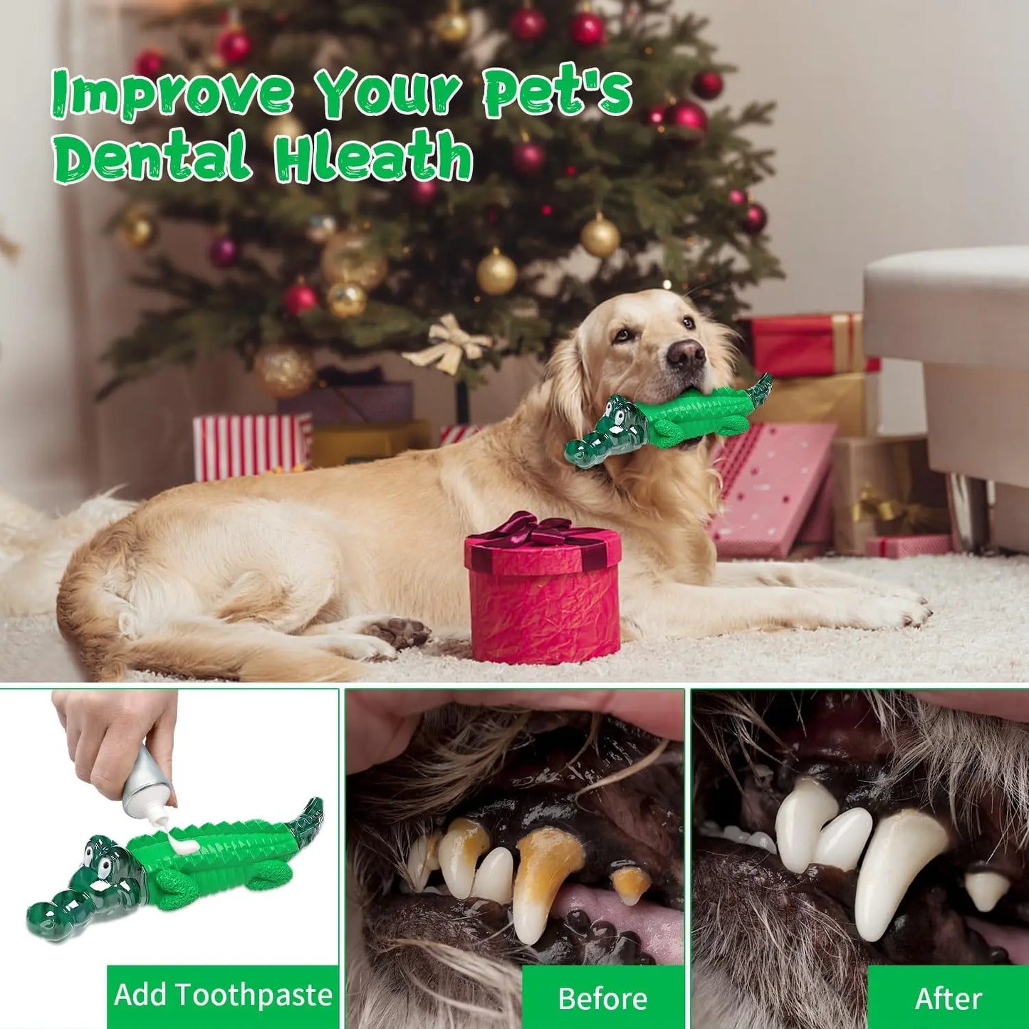 Premium Large Alligator-Designed Dog Chew Toy for Aggressive Chewers - Infused with Milk Scent to Reduce Anxiety and Boredom