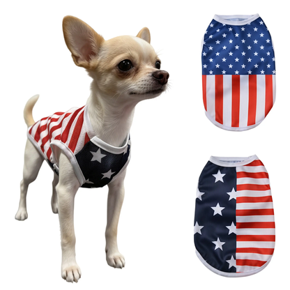 Celebrate Independence Day in Style with Our USA 250th Anniversary Dog Vest - Breathable Mesh Fabric for Summer Comfort, Perfect for Small Dogs