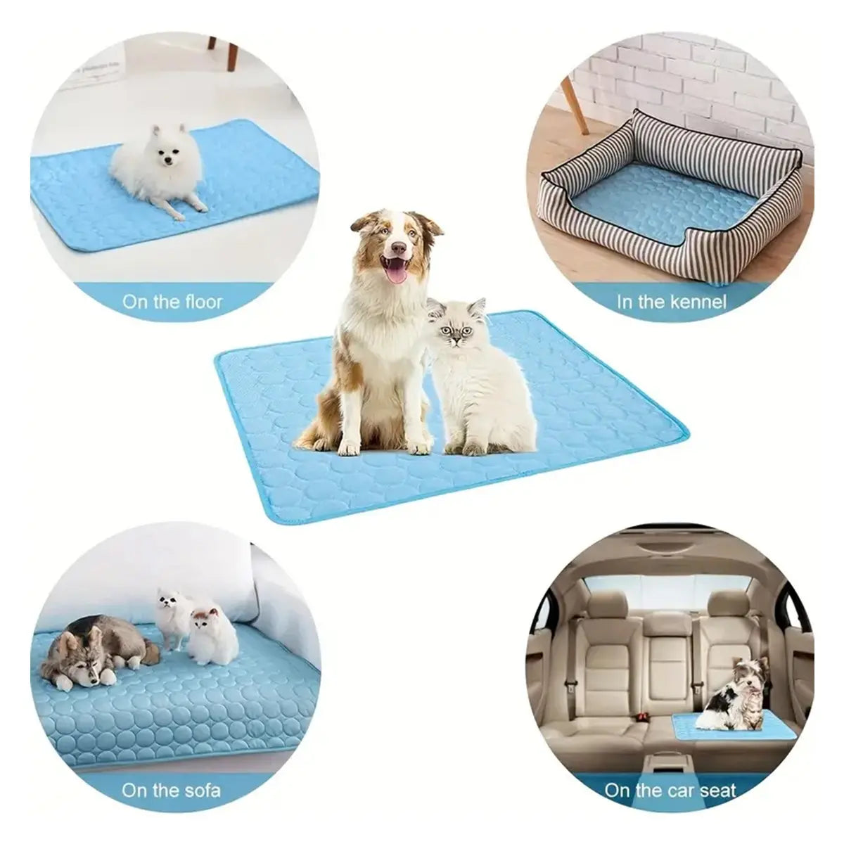 2026 Premium Cooling Dog Bed - Ice Silk Fabric Cooling Mat for Pets, Non-Slip & Machine Washable, Ideal for Summer Comfort for All Sizes