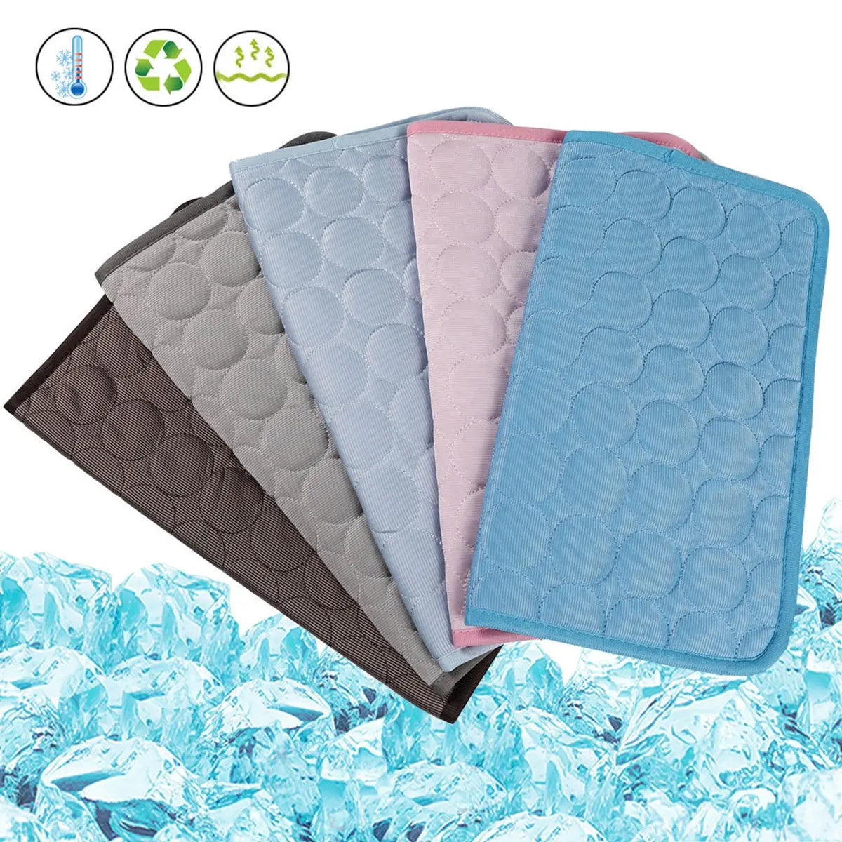 2026 Premium Cooling Dog Bed - Ice Silk Fabric Cooling Mat for Pets, Non-Slip & Machine Washable, Ideal for Summer Comfort for All Sizes