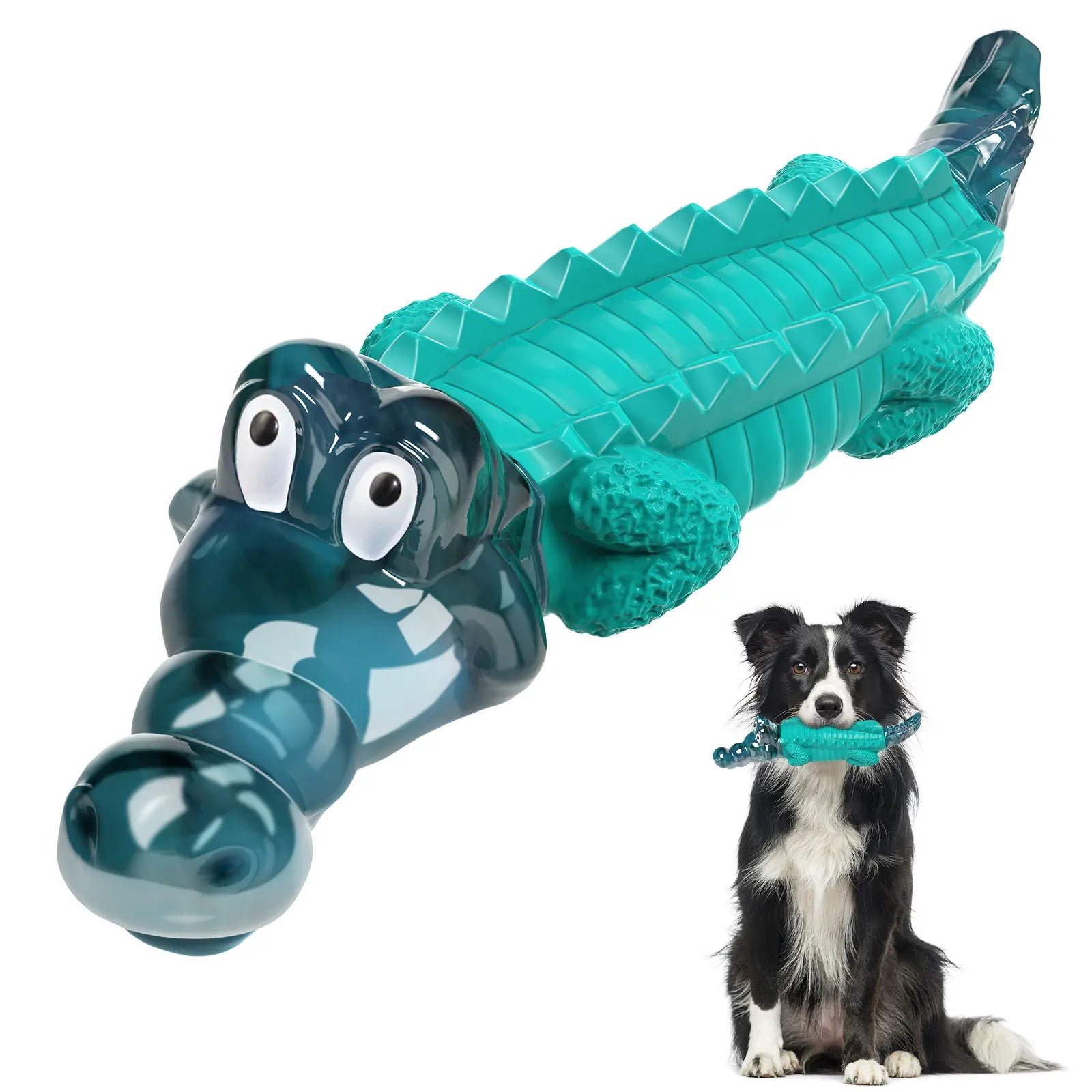 Premium Large Alligator-Designed Dog Chew Toy for Aggressive Chewers - Infused with Milk Scent to Reduce Anxiety and Boredom