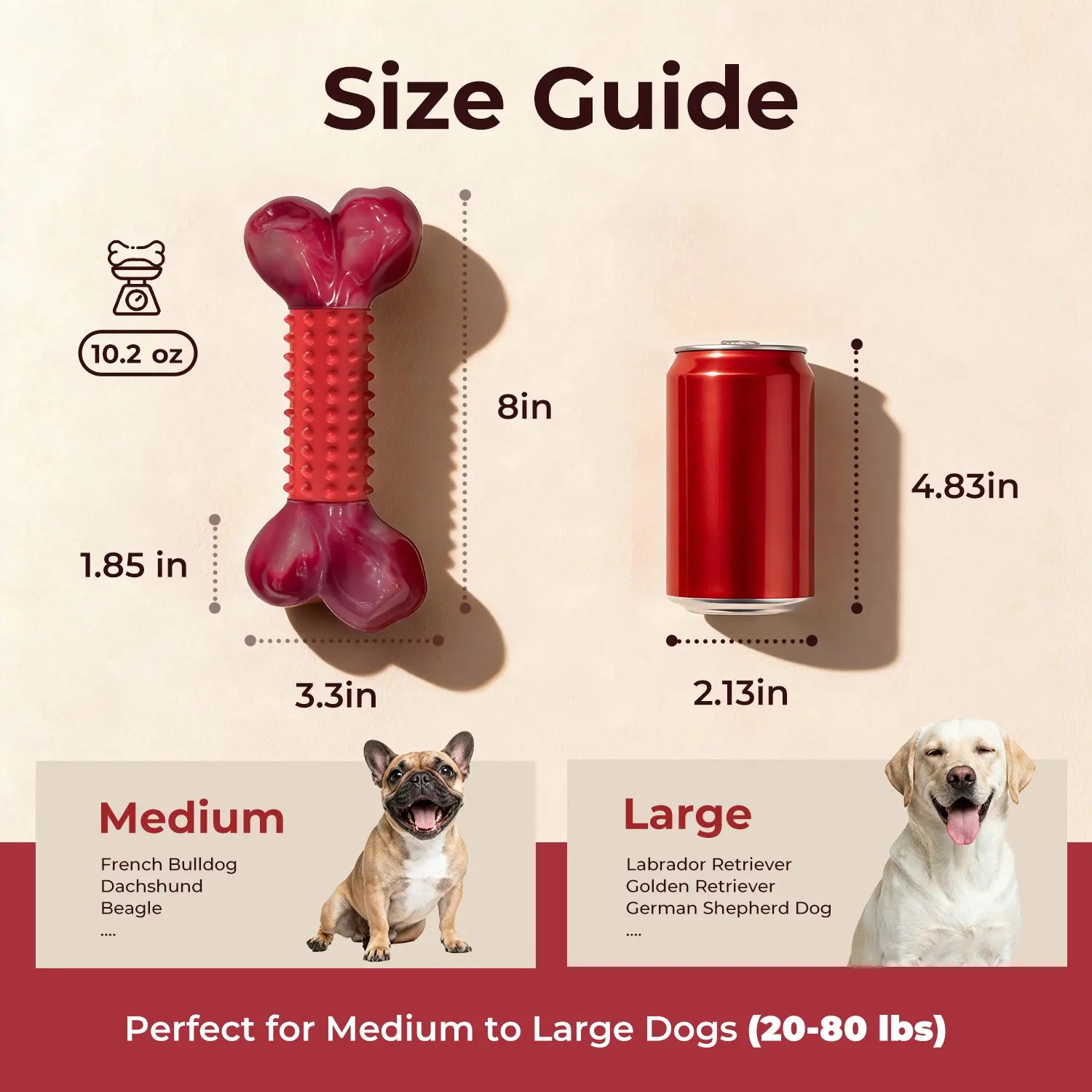 Apasiri Indestructible Chew Toy for Large Breeds - Durable Interactive Toy for Strong Dogs, Ideal for Teeth Grinding and Playtime