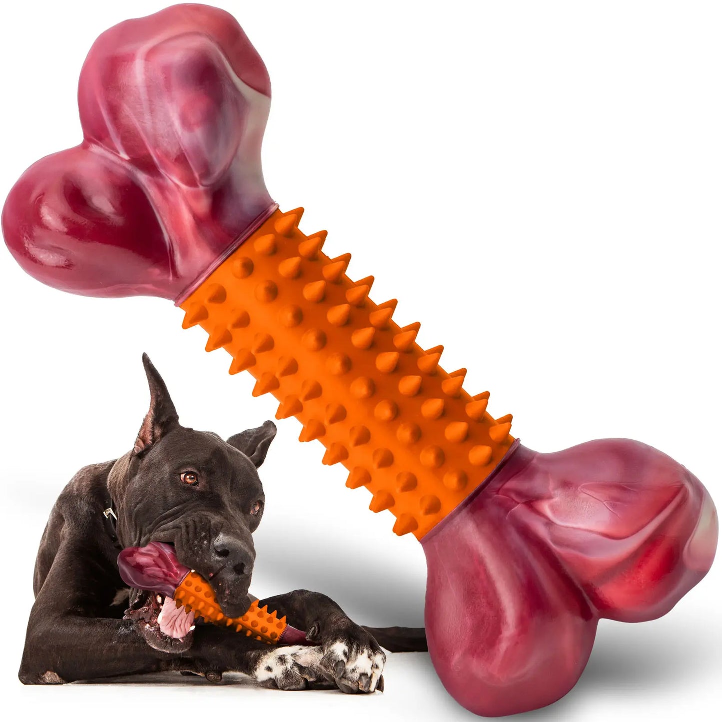 Apasiri Indestructible Chew Toy for Large Breeds - Durable Interactive Toy for Strong Dogs, Ideal for Teeth Grinding and Playtime